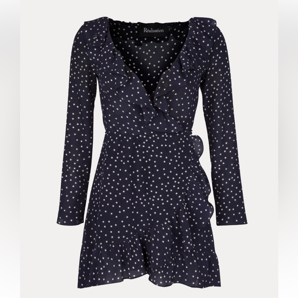 The Alexandra navy and white star dress by Realisation par